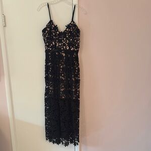 Elegant Black Lace Dress